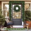 24 Inch Real Artificial Green Pine Wreath Front Door Winter Decor Indoor Outdoor Wall Window Porch Farmhouse - 2 of 4
