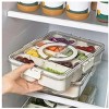 Portable divider plates with lids and handles, suitable for parties, snack boxes, food containers, and vegetable trays (white). - 2 of 4