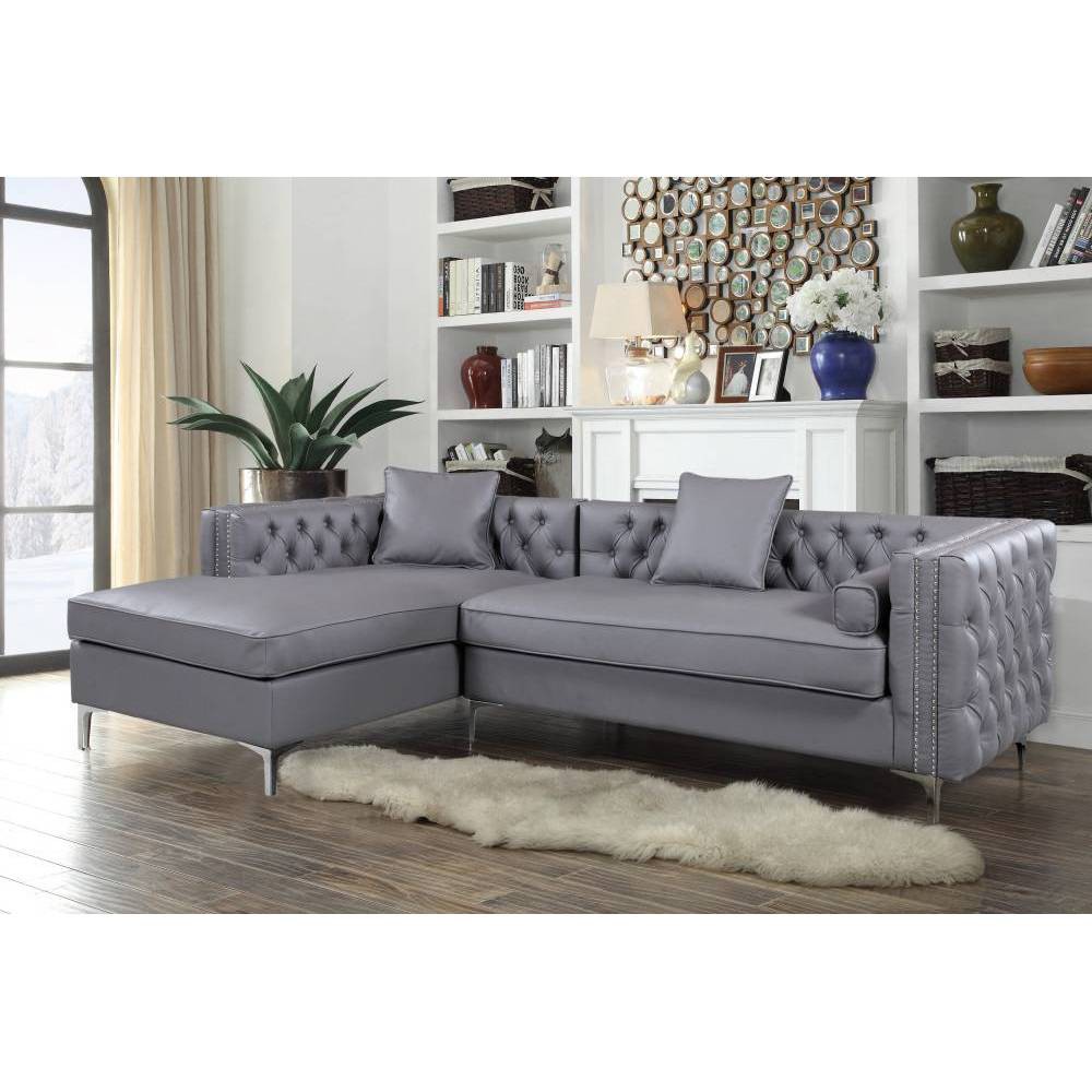 Monet Left Facing Sectional Sofa Gray - Chic Home Design was $1999.99 now $1199.99 (40.0% off)