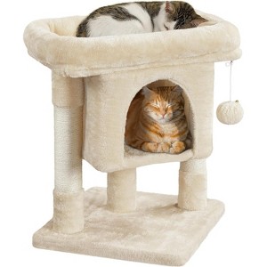 Heybly 23.5in Cat Tree Tower, Cat Condo with Sisal-Covered Scratching Posts, Cat House Activity Center Furniture - 1 of 4