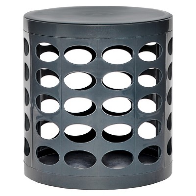 GitaDini Storage Ottoman Perforated Gray