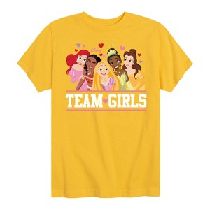 Girls' - Disney Princess - Team Girls Short Sleeve Graphic T-Shirt - 1 of 4