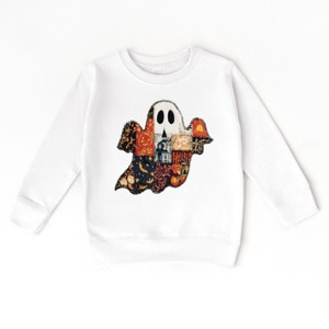 Patchwork Ghost Printed - Toddler Graphic Sweatshirt and Youth Graphic Sweatshirt - 1 of 3