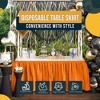 Crown Display 6 pack Disposable Plastic Tableskirts - 29" x 14 Ft ruffled Table Skirt with Adhesive Strip - 6 Count - 3 of 4