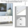 Modern TV Stand for TVs Up to 75 Inches with Champagne Legs - White Entertainment Center for Living Room and Bedroom - 4 of 4