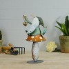 VIP Metal 15 in. Multicolor Gnome on Mushroom Decor - 3 of 4