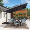 PURPLE LEAF 10' X 13' Patio Umbrella Outdoor Cantilever Rectangle Umbrella Aluminum Umbrella with 360-degree Rotation for Garden Pool Patio - 2 of 4