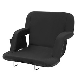 VEVOR Stadium Seat with Back Support, Wide Bleacher Seat Back, Folding Padded Cushion Stadium Chair, Portable Reclining Chair - 1 of 4