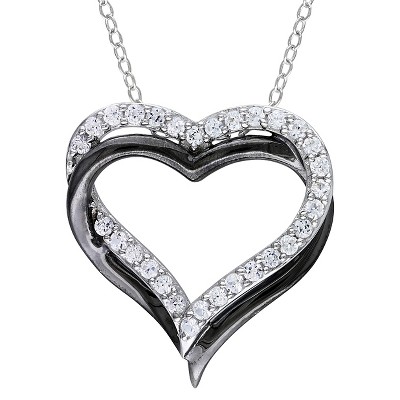 Heart Locket Pendant Necklace In Sterling Silver (18) : Target