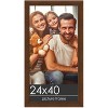 PosterPalooza | Simple Brown Picture Frame - UV Acrylic, Foam Board Backing, Hanging Hardware - 2 of 4