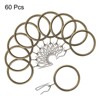 Unique Bargains Metal Drapery Eyelet Sliding Shower Curtain Hook Rings 60 Pcs - 3 of 4