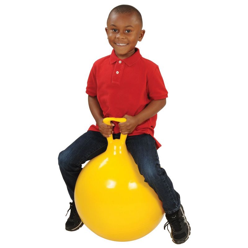 Gymnic Children's Bouncing Hop 45 Ball Yellow 18" diameter, 3 of 5