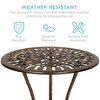 Best Choice Products 3-Piece Cast Aluminum Patio Bistro Furniture Set w/ Antique Finish - 3 of 4