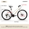 RISOKEYS 700c Road Bike for Teens & Adults, High Carbon Steel Frame, 21-Speed Gears, Dual Disc Brakes, Sport Bicycle for Men, Women, - 3 of 4