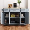 NicBex Mobile Kitchen Island Cart Kitchen Carts on Wheels with Storage, 3 Drawers, Spice Rack, and 3 Cabinets for Kitchen - 4 of 4