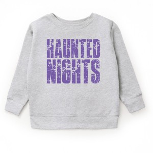 Haunted Nights Block Distressed - Youth Graphic Sweatshirt - 1 of 3