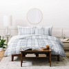 Little Arrow Design Co Winter Watercolor Plaid Duvet Cover Set Blue - Deny Designs - 3 of 4