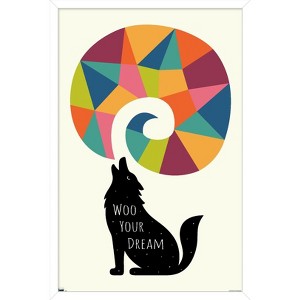 Trends International Andy Westface - Wolf Woo Your Dream Framed Wall Poster Prints - 1 of 4