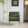 KTMBDW Accent Chair Mid-Century Modern Chair Fabric Upholstered Lounge Arm Chair with Solid Wood Frame & Soft Cushion for Living Room, Bedroom - 2 of 4