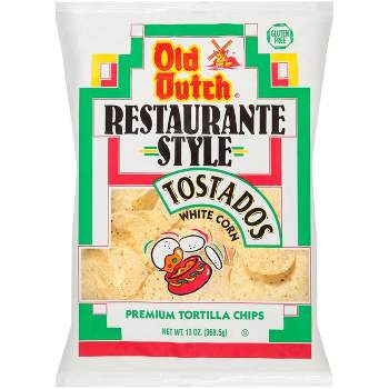 Old Dutch Restaurante Style Tostados White Corn Premium Tortilla Chips - 13oz