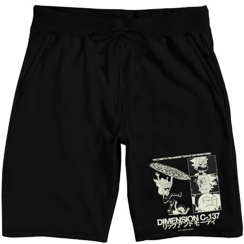 Rick And Morty Dimension C-137 Men’s Black Sleep Pajama Shorts - image 1 of 4