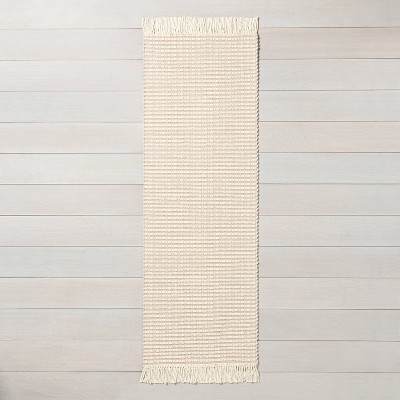 2'4" x 7' Textured Stripe Runner Best Beige / Sour Cream - Hearth & Hand™ with Magnolia