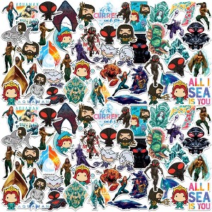 Aquaman Movie 100ct Vinyl Large Deluxe Stickers Variety Pack - 1 of 4