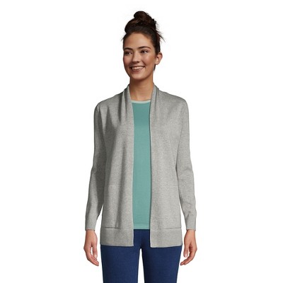 Lands' End Women's Long Sleeve Open Long Cardigan Sweater