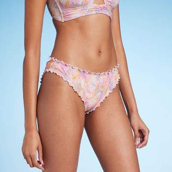 Women's Ruffle Cheeky Bikini Bottom - Shade & Shore™ Multi Ditsy Floral  Print : Target