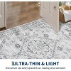 Washable Vintage Rug Distressed Floral Print Retro Accent Mat Non Slip Low Pile Carpet for Large Spaces Bedroom - 4 of 4
