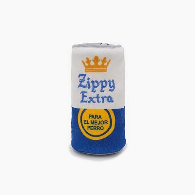 ZippyPaws Squeakie Can - Zippy Extra, Funny Alcohol Dog Toys for Small & Medium Dogs, Beer Can Puppy Toys for Dog Birthday
