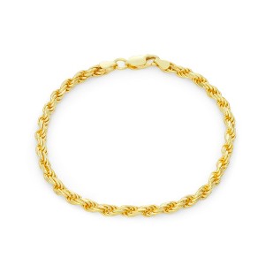 Giorgio Di Vicenza 14K Gold Over Sterling Silver Men's 3.85mm Rope Chain Bracelet - 1 of 2