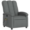 VidaXL Massage Recliner Chair Dark Gray Fabric - 3 of 4