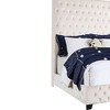 89" Eastern King Bed Velvet Beige - Acme Furniture: Faux Leather Upholstery, Nailhead Trim, Wood Frame - 2 of 4