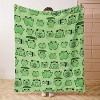 Mid Century Cartoon Frogs Print Soft Flannel Throw Blanket Christmas Gift. - 2 of 4