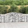 vidaXL Gabion Basket 3 Pcs - Rectangular Galvanized Iron Garden Barrier - 157.5"x11.8"x39.4"/47.2" - Durable with Stable Construction - 2 of 4