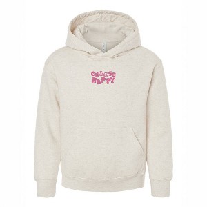 The Juniper Shop Embroidered Choose Happy Smiley Face Youth Graphic Hoodie - 1 of 3