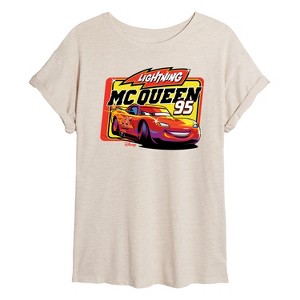 Women's - Disney - Original Lightning McQueen #95 Oversized Graphic T-Shirt - 1 of 4