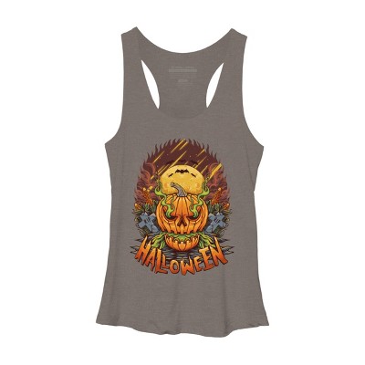 Women's Design By Humans halloween By arjanaproject Racerback Tank Top