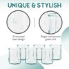 Amici Home Regina Tumbler Glasses - Set of 6, 12 Oz Green Tinted Cups with Embossed Bee Motif, Italian Soda Lime Glass - Dishwasher Safe - 4 of 4