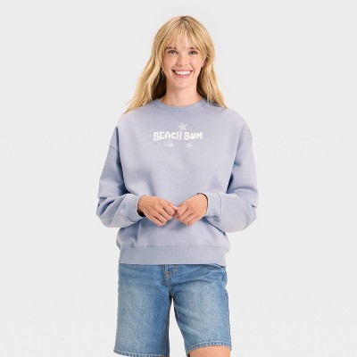 Women's Beach Bum Graphic Sweatshirt - Blue