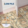 Modern Washable Area Rug for Living Room, Floral Pattern Throw Carpet with Non Slip Backing, Low Pile Stain Resistant Floor Cover - 4 of 4