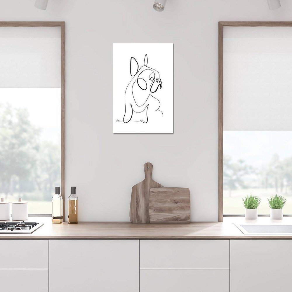 Photos - Other Decoration iCanvas 18"x12" French Bulldog with One Line by Dane Khy Canvas Print Wall Art