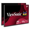 ViewSonic VA2456A-MHD_H2 Dual Monitor Pack Head-Only 1080p IPS Frameless Monitors with 120Hz, Eye Care, VESA Mountable, HDMI, DisplayPort, and VGA - 3 of 4