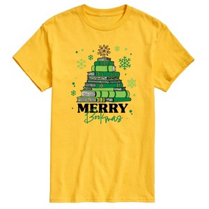 Men's - Instant Message - Merry Bookmas Short Sleeve Graphic T-Shirt - 1 of 4