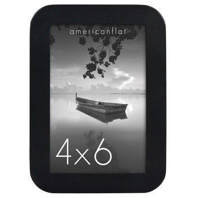 Classic Black 4x6 Wall Photo Frame with Curved Corners