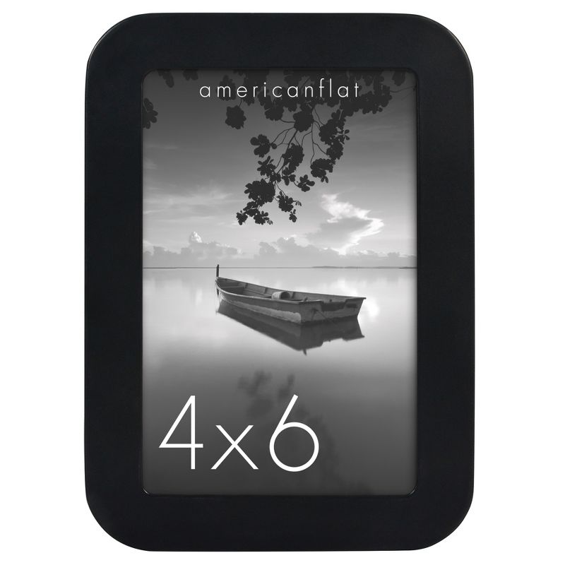 Americanflat Curved Corner Photo Frame With Shatter-Resistant Glass - Black, 1 of 9
