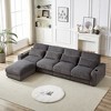 KTMBDW 126" Sectional Couches for Living Room, L Shaped Couch, 4-Seat Sofa Set with Corduroy Fabric for Home Furniture - 3 of 4