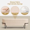 Upholstered Boucle Storage Ottoman Bench, Faux Shearling Oval Ottoman for Living Room Bedroom - 4 of 4