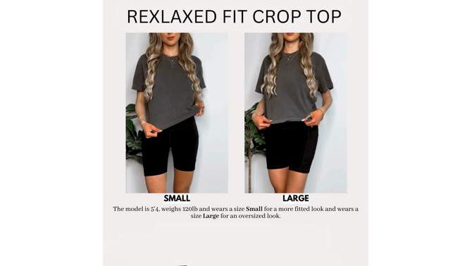 Simply Sage Market Women's Find Me Under The Palms Relaxed Fit Cropped Tee, 2 of 3, play video
